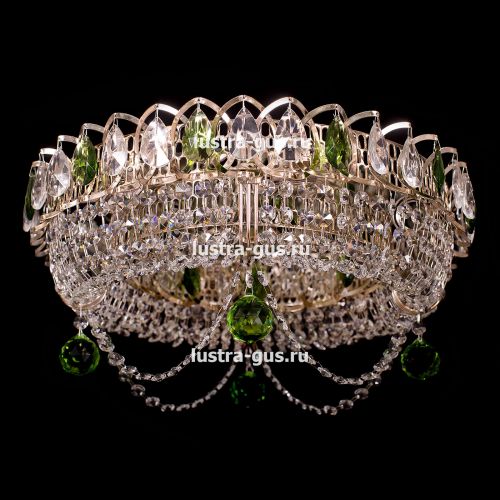 Люстра Кольцо Блин Цветная в Новокузнецке Гусь Хрустальный