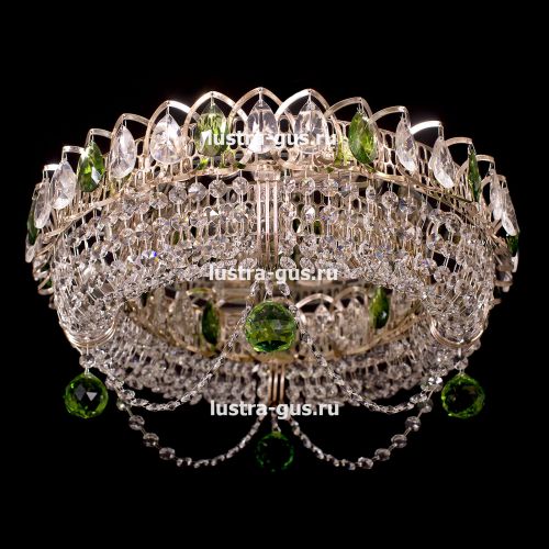 Люстра Кольцо Блин Цветная в Новокузнецке Гусь Хрустальный