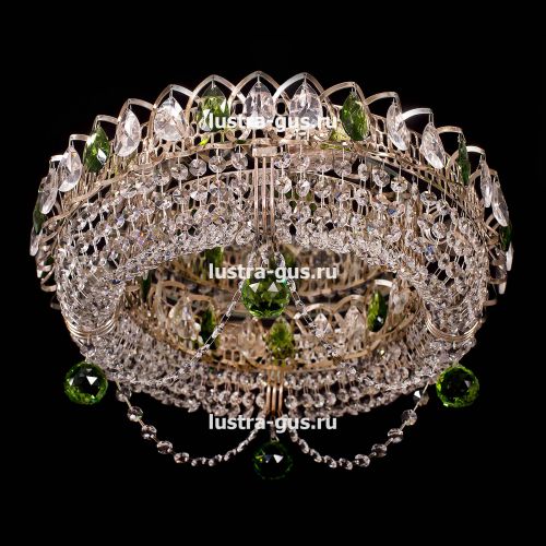 Люстра Кольцо Блин Цветная в Новокузнецке Гусь Хрустальный