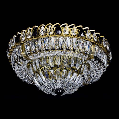 Люстра Кольцо Классика Пластинка черная под бронзу в Новокузнецке Гусь Хрустальный