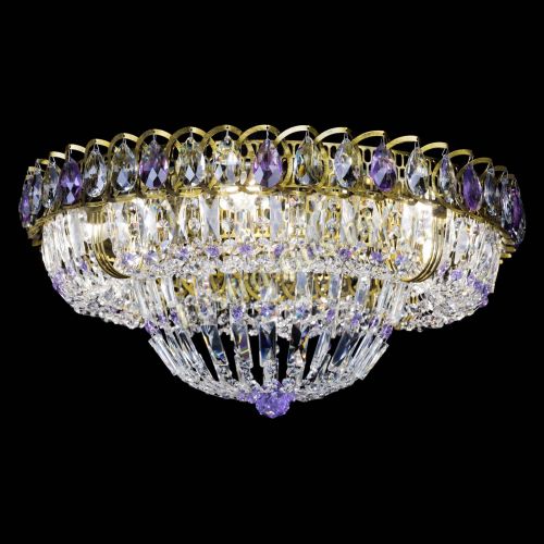 Люстра Кольцо Классика Пластинка фиолетовая под бронзу в Новокузнецке Гусь Хрустальный