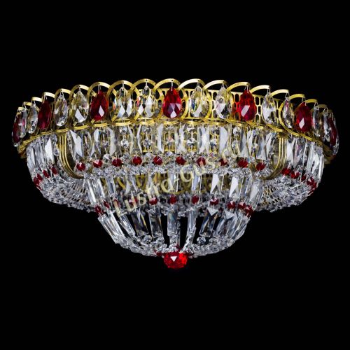 Люстра Кольцо Классика Пластинка красная под бронзу в Новокузнецке Гусь Хрустальный