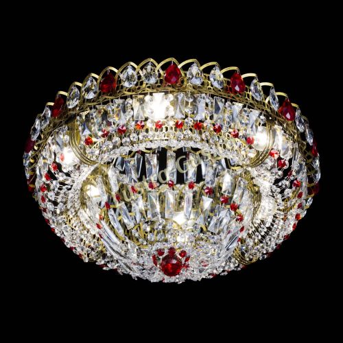 Люстра Кольцо Классика Пластинка красная под бронзу в Новокузнецке Гусь Хрустальный