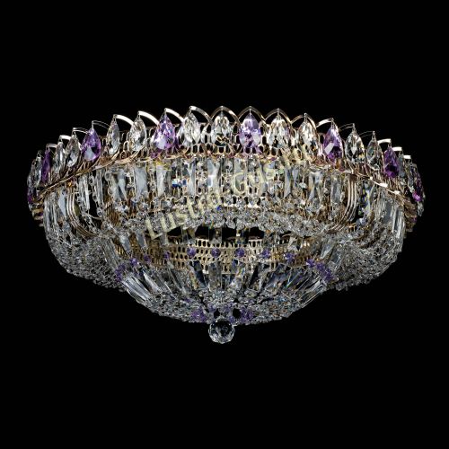 Люстра Кольцо Классика Пластинка фиолетовая в Новокузнецке Гусь Хрустальный