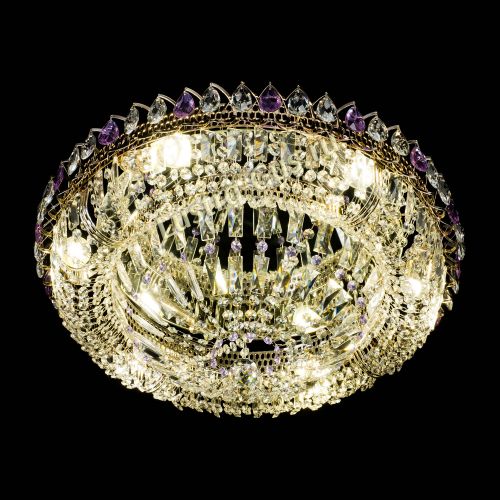 Люстра Кольцо Классика Пластинка фиолетовая в Новокузнецке Гусь Хрустальный