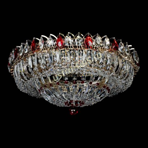 Люстра Кольцо Классика Пластинка красная в Новокузнецке Гусь Хрустальный