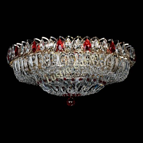 Люстра Кольцо Классика Пластинка красная в Новокузнецке Гусь Хрустальный