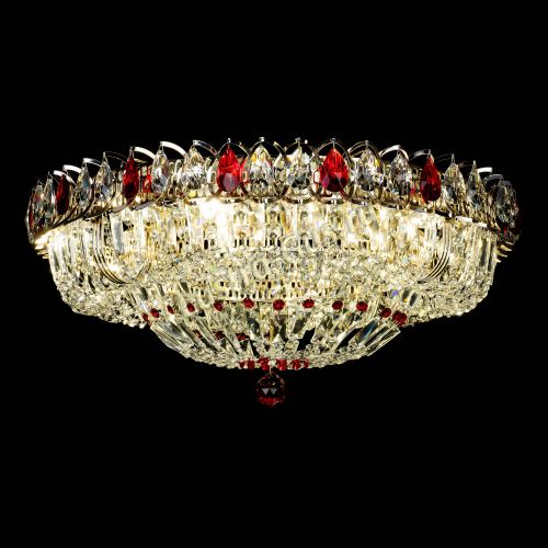 Люстра Кольцо Классика Пластинка красная в Новокузнецке Гусь Хрустальный