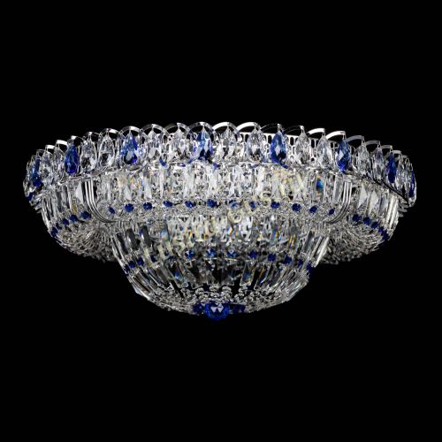 Люстра Кольцо Пластинка 600 мм синяя в Новокузнецке Гусь Хрустальный