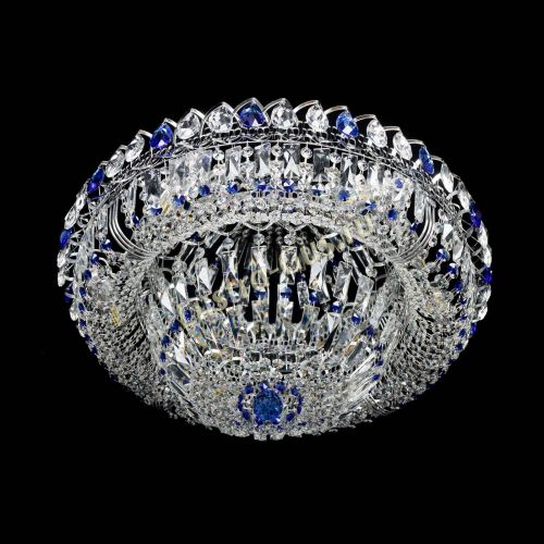 Люстра Кольцо Пластинка 600 мм синяя в Новокузнецке Гусь Хрустальный