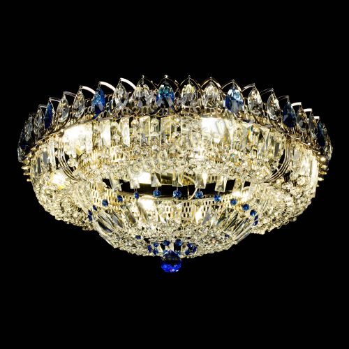 Люстра Кольцо Классика Пластинка синяя в Новокузнецке Гусь Хрустальный