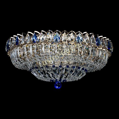 Люстра Кольцо Классика Пластинка синяя в Новокузнецке Гусь Хрустальный