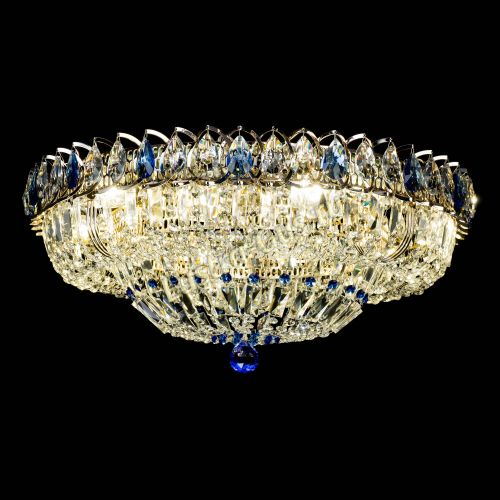 Люстра Кольцо Классика Пластинка синяя в Новокузнецке Гусь Хрустальный