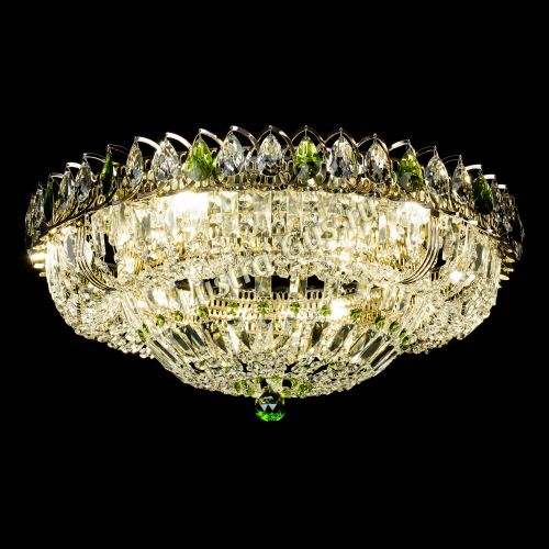 Люстра Кольцо Классика Пластинка зеленая в Новокузнецке Гусь Хрустальный