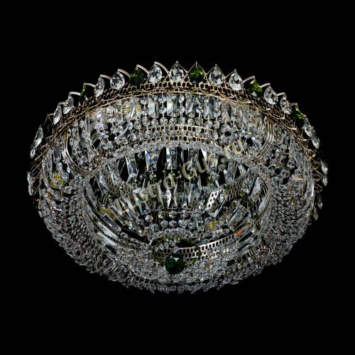 Люстра Кольцо Классика Пластинка зеленая в Новокузнецке Гусь Хрустальный