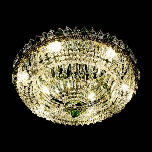 Люстра Кольцо Классика Пластинка зеленая в Новокузнецке Гусь Хрустальный