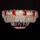 Люстра Кольцо Классика красная, диаметр 450 мм, цвет золото, Люстры Гусь Хрустальный Люстра Кольцо Классика красная, диаметр 450 мм, цвет золото, Люстры Гусь Хрустальный