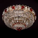 Люстра Кольцо Классика красная, диаметр 450 мм, цвет золото, Люстры Гусь Хрустальный Люстра Кольцо Классика красная, диаметр 450 мм, цвет золото, Люстры Гусь Хрустальный