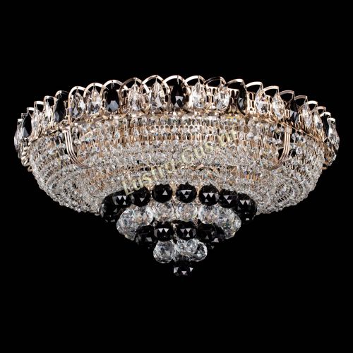 Люстра Кольцо пирамида шар 40 мм черная в Новокузнецке Гусь Хрустальный