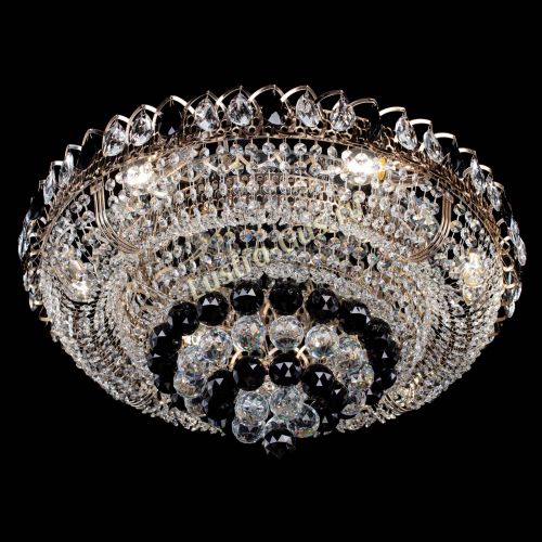 Люстра Кольцо пирамида шар 40 мм черная в Новокузнецке Гусь Хрустальный