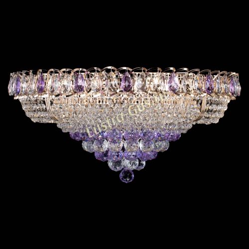 Люстра Кольцо пирамида шар 40 мм фиолетовая в Новокузнецке Гусь Хрустальный