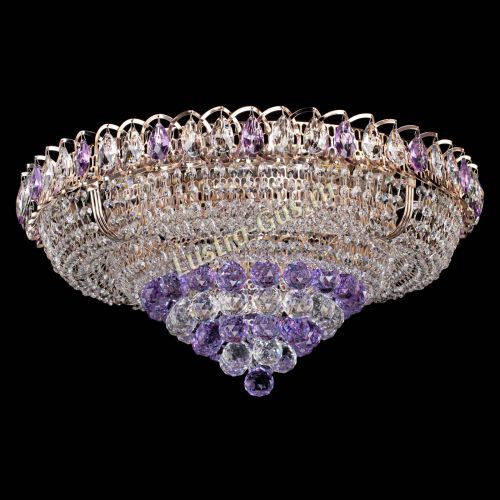 Люстра Кольцо пирамида шар 40 мм фиолетовая в Новокузнецке Гусь Хрустальный