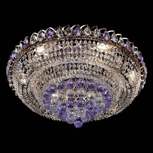 Люстра Кольцо пирамида шар 40 мм фиолетовая в Новокузнецке Гусь Хрустальный