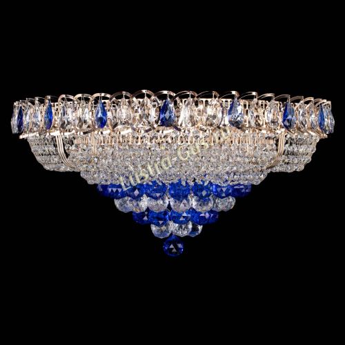 Люстра Кольцо пирамида шар 40 мм синяя в Новокузнецке Гусь Хрустальный