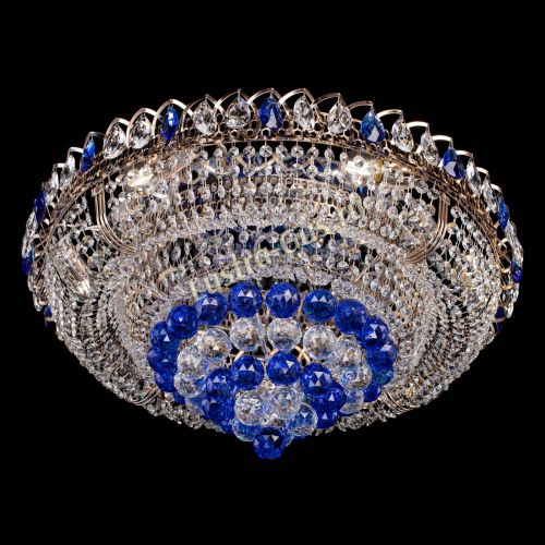 Люстра Кольцо пирамида шар 40 мм синяя в Новокузнецке Гусь Хрустальный