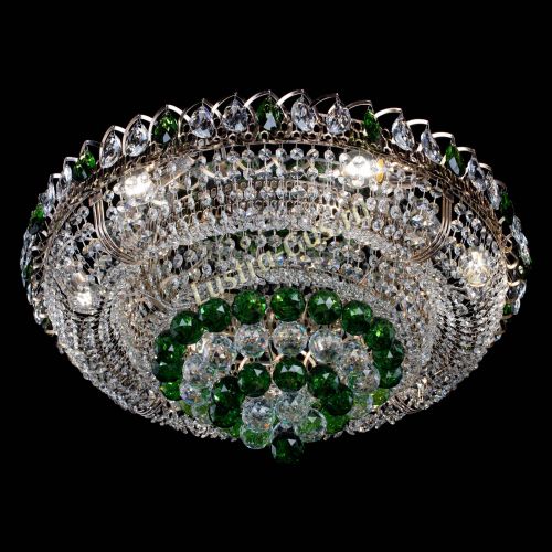 Люстра Кольцо пирамида шар 40 мм зеленая в Новокузнецке Гусь Хрустальный