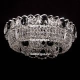 Люстра Кольцо Снежинка черная, диаметр 500 мм, цвет серебро, Люстры Гусь Хрустальный Люстра Кольцо Снежинка черная, диаметр 500 мм, цвет серебро, Люстры Гусь Хрустальный