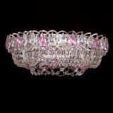 Люстра Кольцо Снежинка розовая, диаметр 400 мм, цвет золото, Люстры Гусь Хрустальный Люстра Кольцо Снежинка розовая, диаметр 400 мм, цвет золото, Люстры Гусь Хрустальный