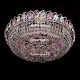 Люстра Кольцо Снежинка розовая, диаметр 400 мм, цвет золото, Люстры Гусь Хрустальный Люстра Кольцо Снежинка розовая, диаметр 400 мм, цвет золото, Люстры Гусь Хрустальный