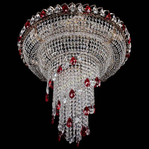 Люстра Кольцо №10 красная в Новокузнецке Гусь Хрустальный