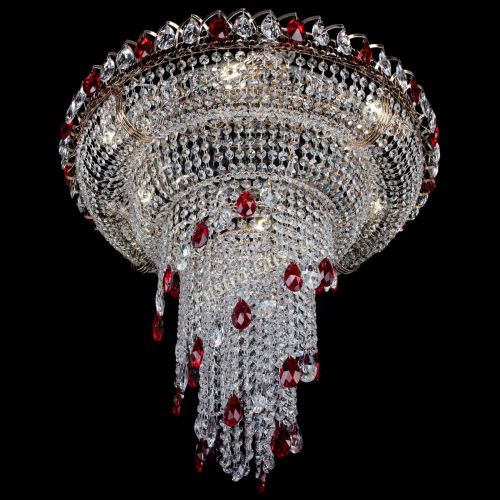 Люстра Кольцо №10 красная в Новокузнецке Гусь Хрустальный
