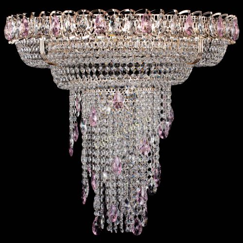 Люстра Кольцо №10 розовая в Новокузнецке Гусь Хрустальный