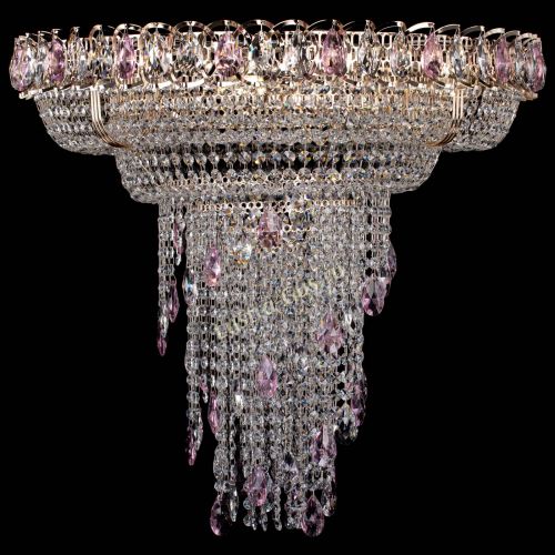 Люстра Кольцо №10 розовая в Новокузнецке Гусь Хрустальный