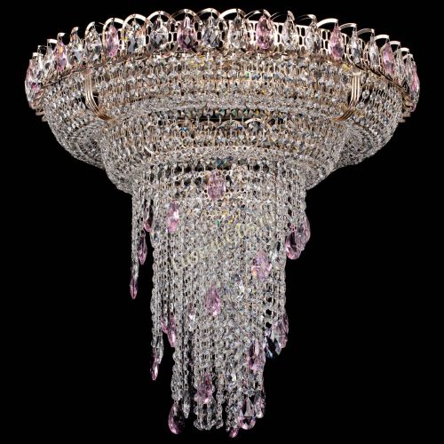 Люстра Кольцо №10 розовая в Новокузнецке Гусь Хрустальный