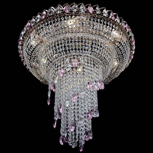 Люстра Кольцо №10 розовая в Новокузнецке Гусь Хрустальный