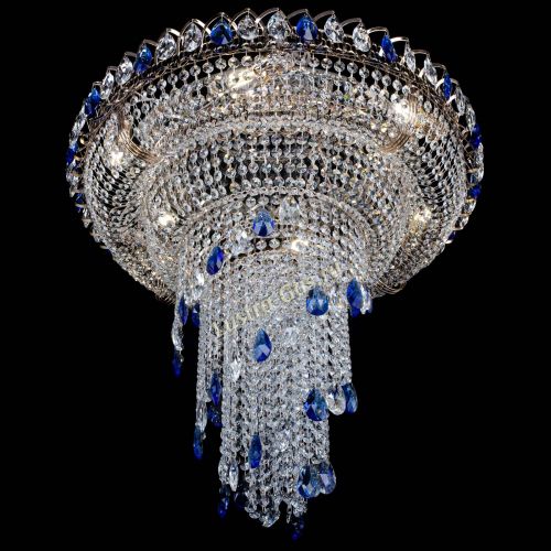 Люстра Кольцо №10 синяя в Новокузнецке Гусь Хрустальный