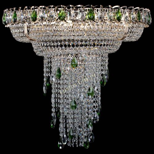 Люстра Кольцо №10 зеленая в Новокузнецке Гусь Хрустальный