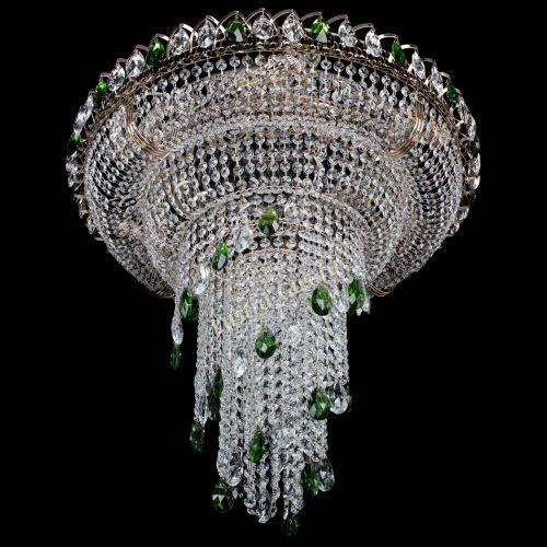 Люстра Кольцо №10 зеленая в Новокузнецке Гусь Хрустальный