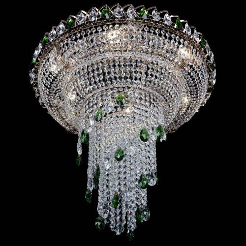 Люстра Кольцо №10 зеленая в Новокузнецке Гусь Хрустальный