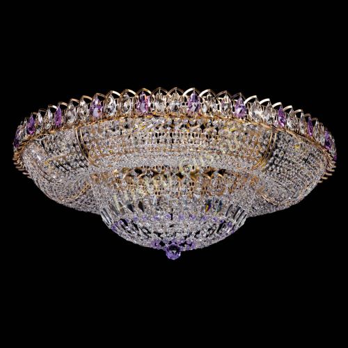 Люстра Кольцо Классика фиолетовая 800 мм в Новокузнецке Гусь Хрустальный