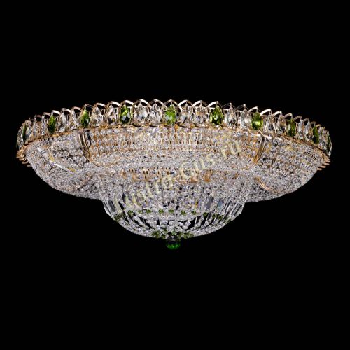 Люстра Кольцо Классика зеленое 800 мм  в Новокузнецке Гусь Хрустальный