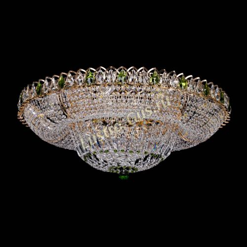 Люстра Кольцо Классика зеленое 800 мм  в Новокузнецке Гусь Хрустальный