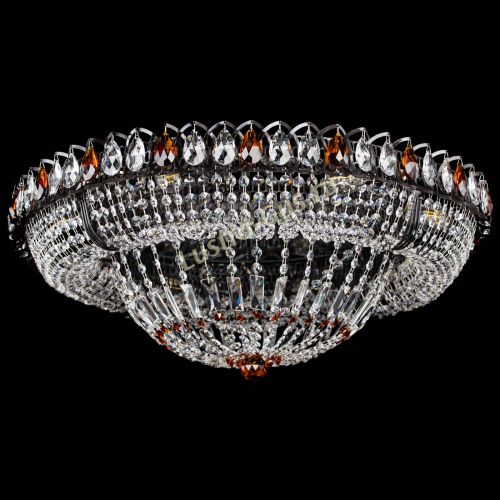 Люстра Кольцо Классика №8 Черная с чайными подвесками в Новокузнецке Люстра Кольцо Классика №8 Черная с чайными подвесками в Новокузнецке