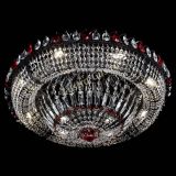 Люстра Кольцо Классика №8 Черная с красными подвесками в Новокузнецке