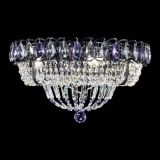 Люстра Кольцо Классика Черная с фиолетовыми подвесками в Новокузнецке