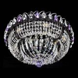 Люстра Кольцо Классика Черная с фиолетовыми подвесками в Новокузнецке